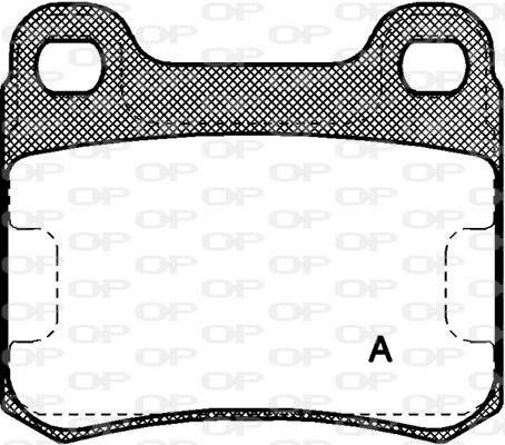 OPEN PARTS stabdžių trinkelių rinkinys, diskinis stabdys BPA0157.10